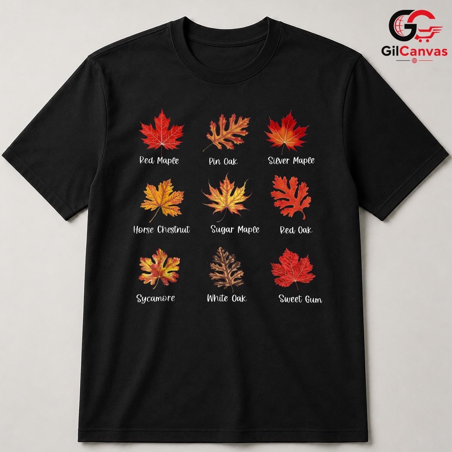 Fall Leaves Nature Season Tee Unisex Perfect Cozy Autumn Gift For All Ages
