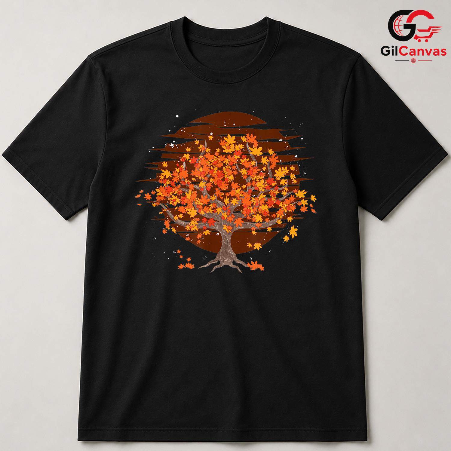Fall Tree Nature Autumn Shirt Unisex Cute Cozy Season Gift Idea For Friends