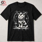 Festive Cute Cat T-Shirt Men Women Animal Lover Festival Casual Apparel Graphic