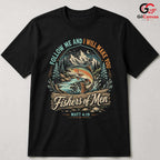 Fishers Of Men Fishing T-Shirt Inspirational Christian Unisex Graphic Apparel
