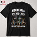 Fishing Day Graphic T-Shirt Sporty Rods Chips Enthusiast Fun Unisex Apparel