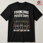 Fishing Day Graphic T-Shirt Sporty Rods Chips Enthusiast Fun Unisex Apparel