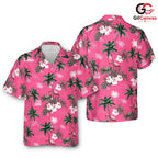 Flamingo Hawaiian Shirt for Women, Stylish Tropical Fun Summer Gatherings