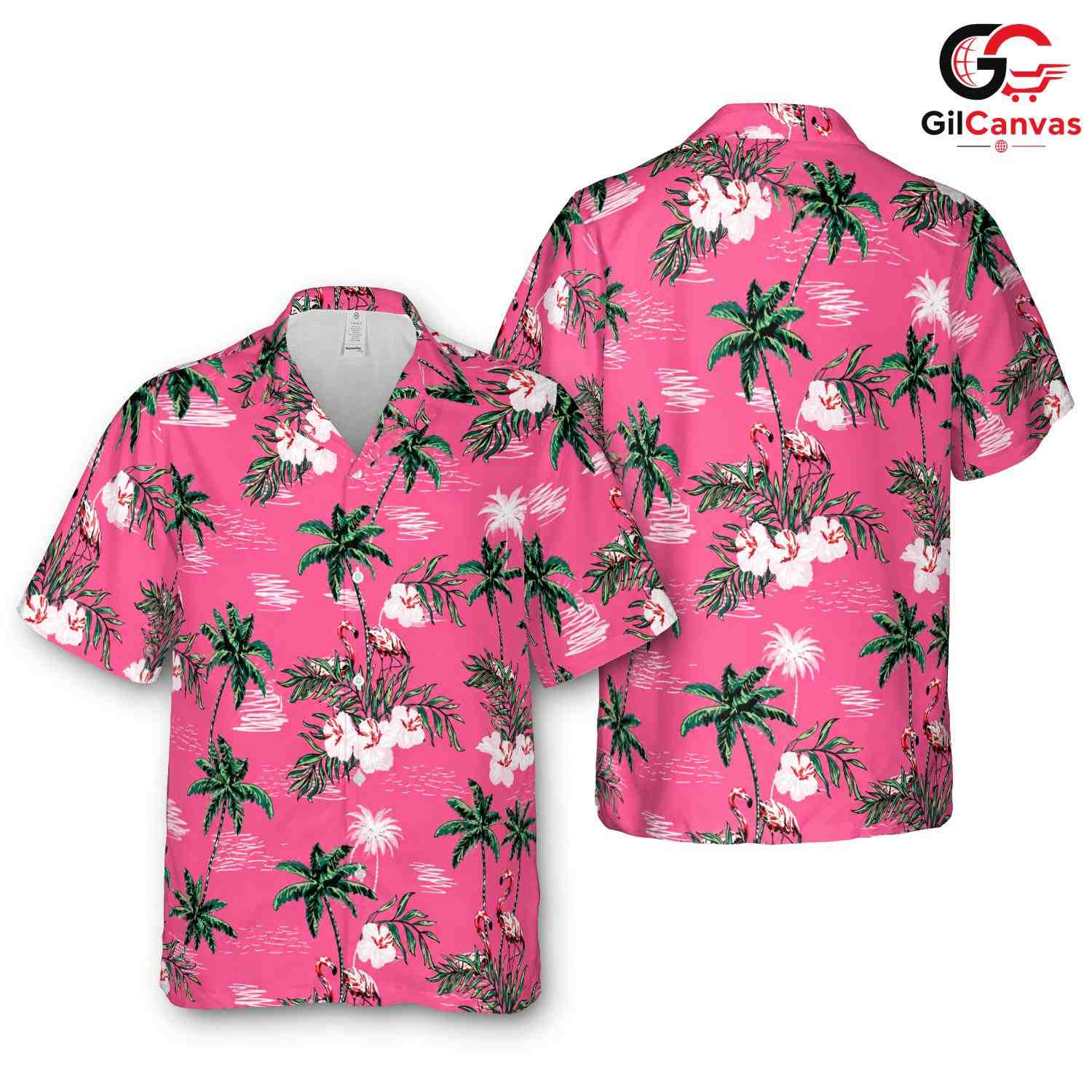 Flamingo Hawaiian Shirt for Women, Stylish Tropical Fun Summer Gatherings
