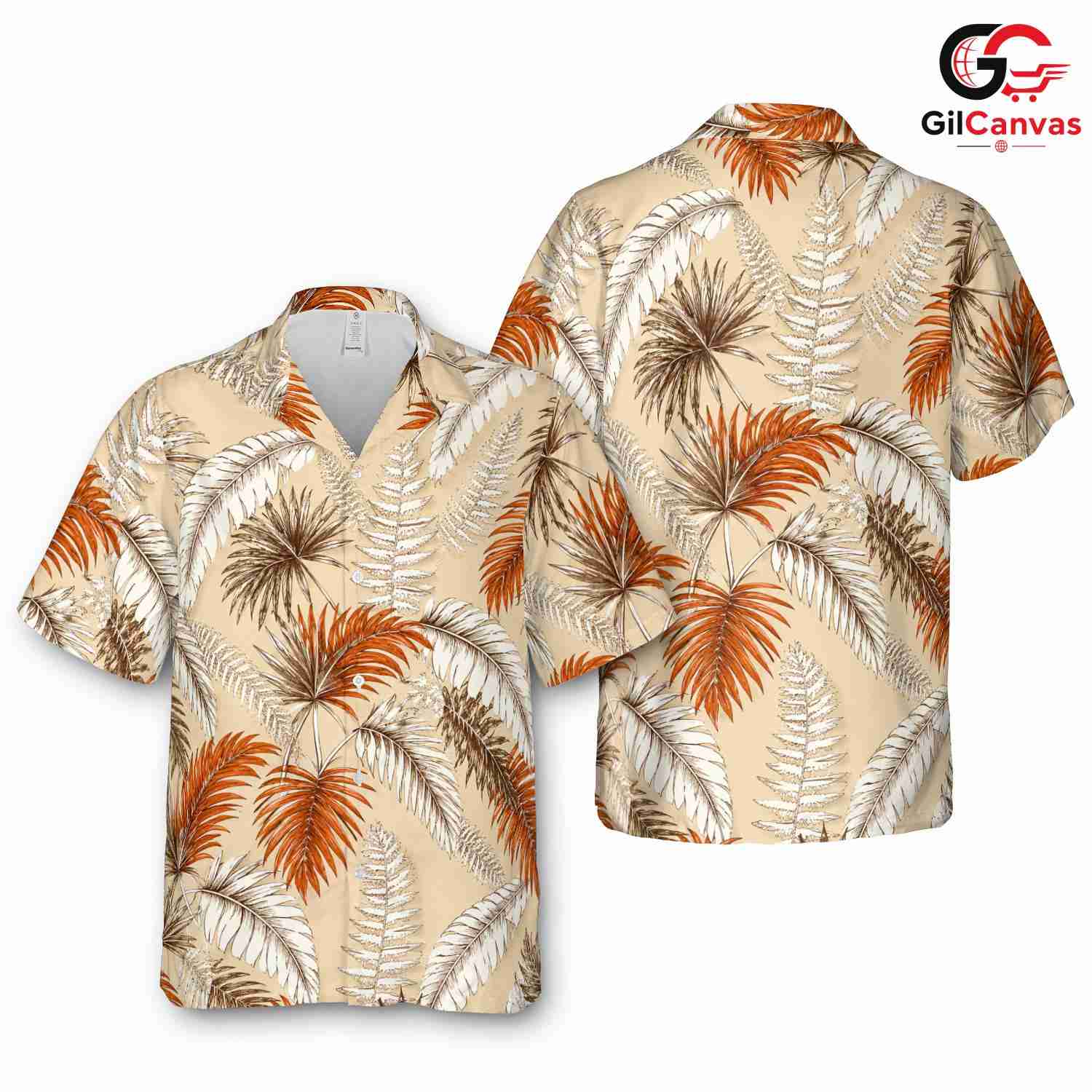 Flora Print Beach Hawaiian Tee, Men Fun Casual Wear for Summer Beach Party