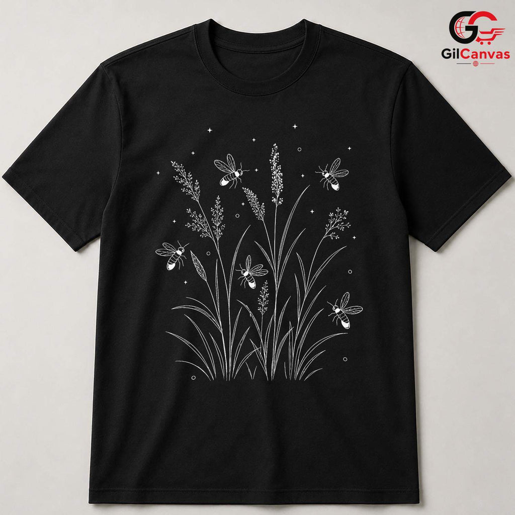 Floral Beekeeping Eco T-Shirt Nature Lover Graphic Unisex Custom Apparel Tee