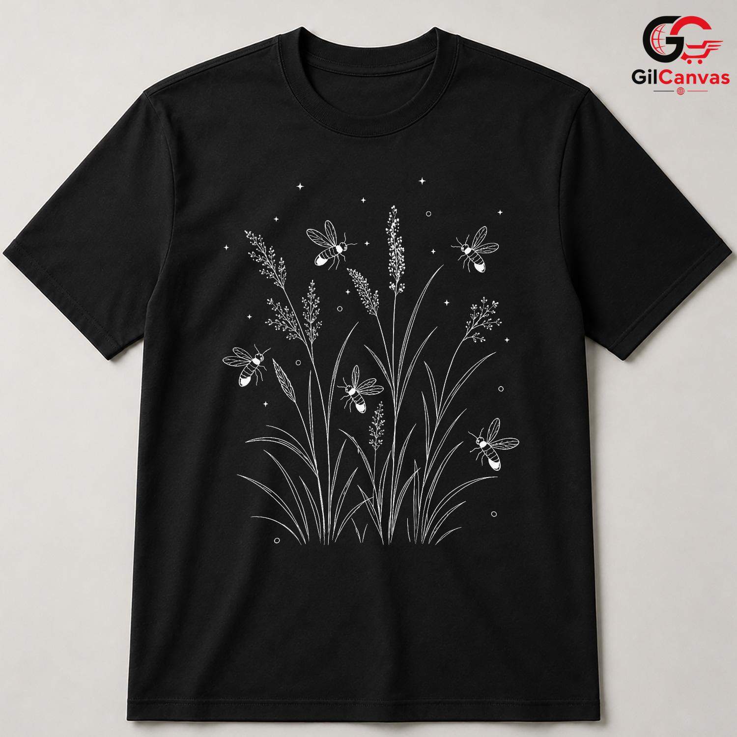 Floral Beekeeping Eco T-Shirt Nature Lover Graphic Unisex Custom Apparel Tee