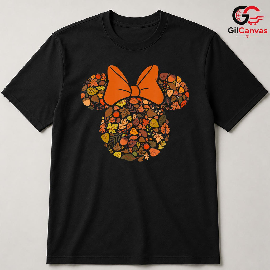 Floral Cartoon Mouse T-Shirt Unisex Cute Fall Celebration Gift Idea For Kids