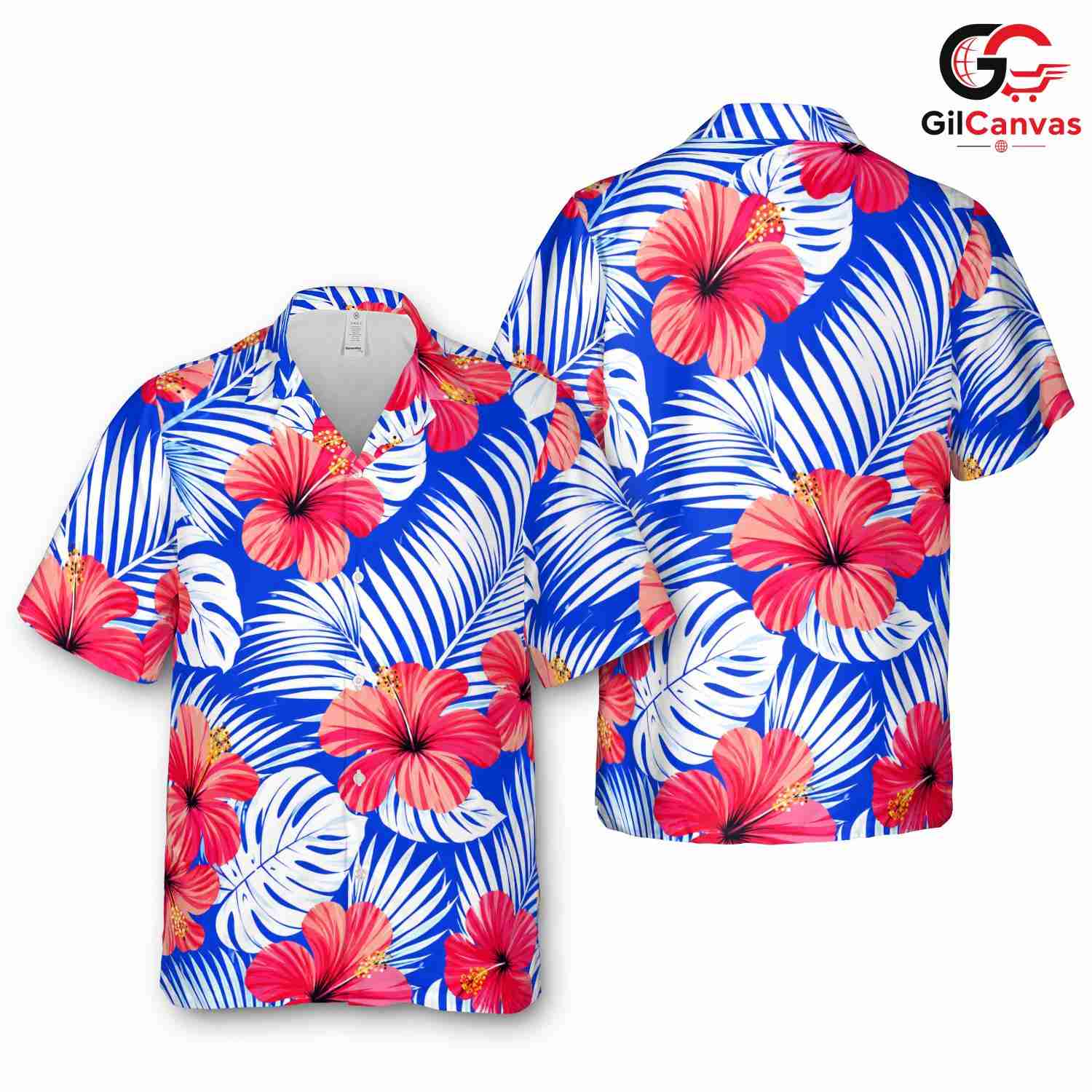 Floral Pattern Hawaiian Shirt, Casual Beach Attire Men Summer Vacations
