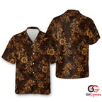 Floral Pattern Hawaiian Shirt For Unisex Tropical Getaways Lightweight Wear