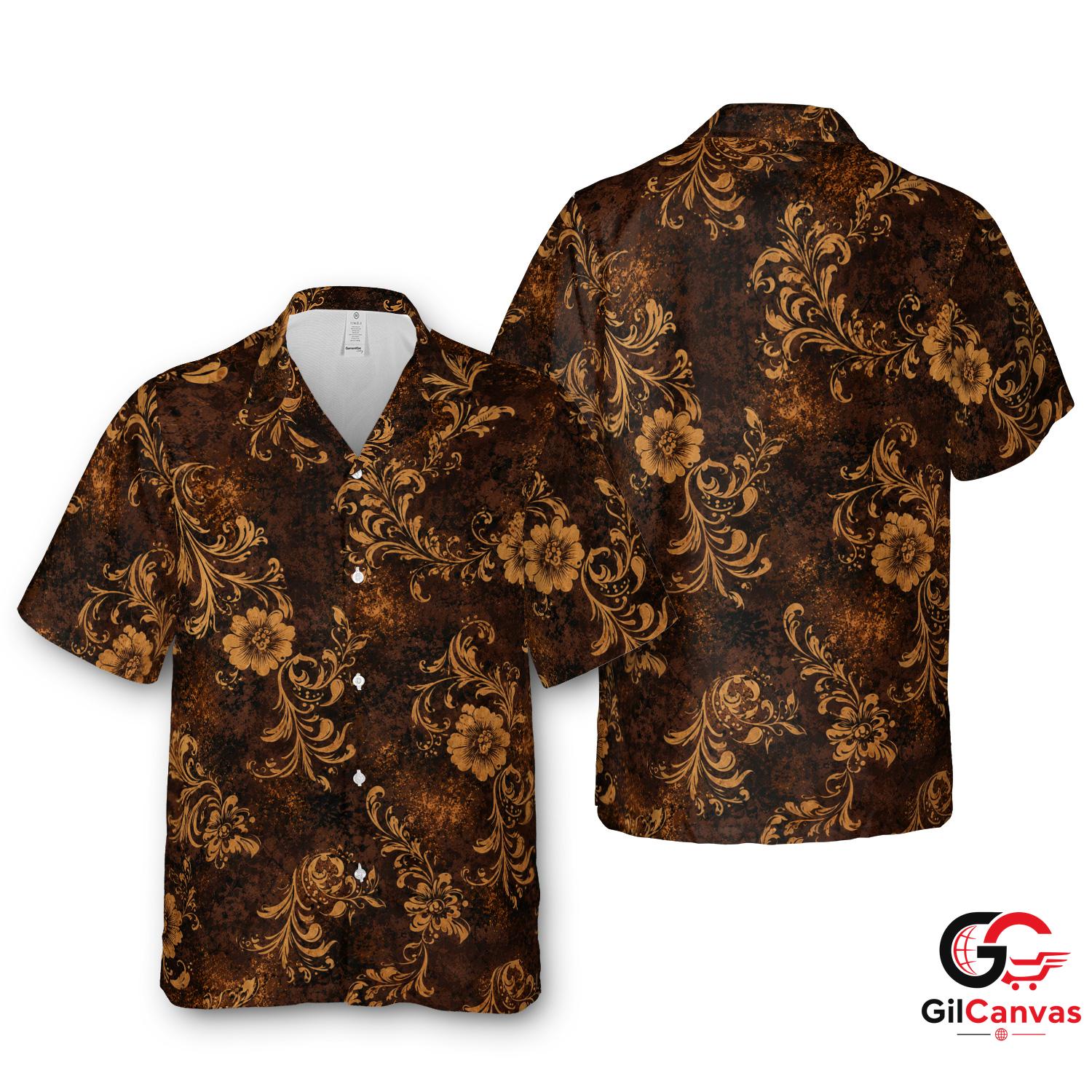 Floral Pattern Hawaiian Shirt For Unisex Tropical Getaways Lightweight Wear