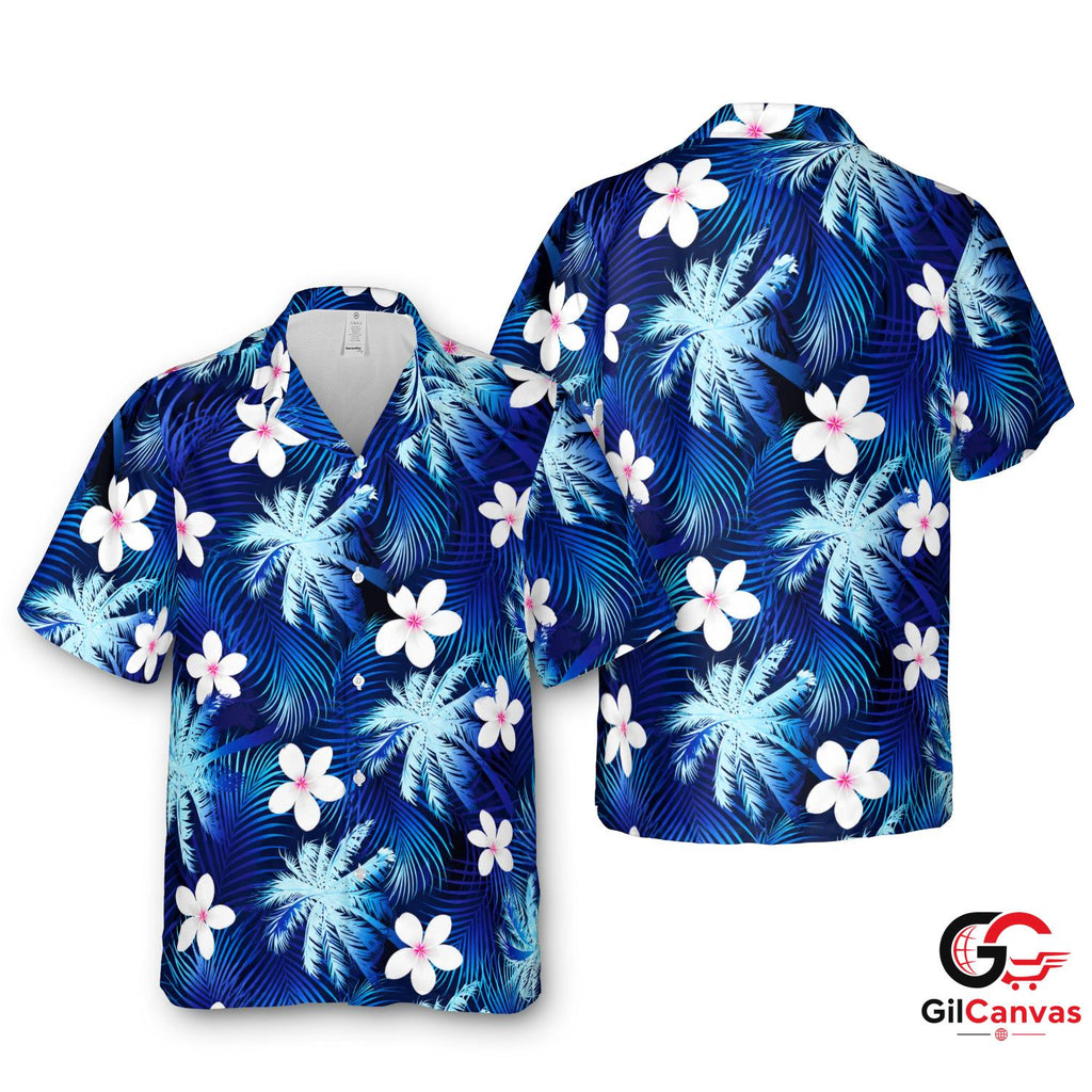 Floral Pattern Hawaiian Shirt Summer Vacation Men Casual Beach Wear Outfit
