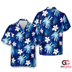 Floral Pattern Hawaiian Shirt Summer Vacation Men Casual Beach Wear Outfit