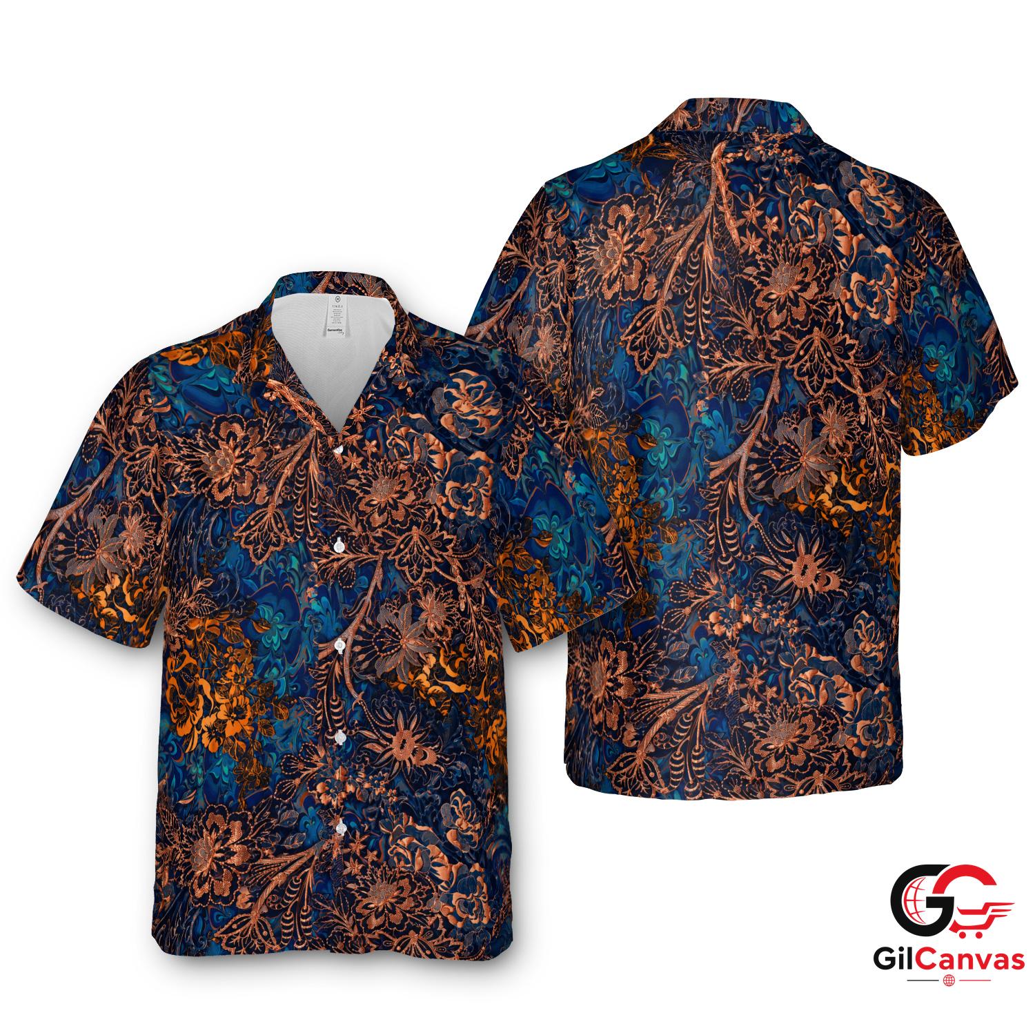 Floral Print Hawaiian Shirt For Unisex Summer Parties Vibrant Colors Casual Wear