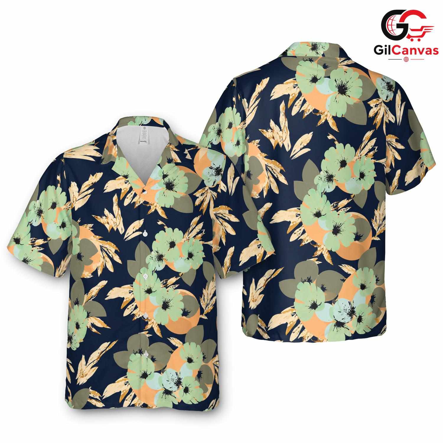 Floral Print Summer Shirt Men, Stylish Casual Top for Beachwear Vacation