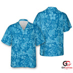 Floral Print Tee Hawaiian Shirt Beach Vacation Outing Men Tropical Styles
