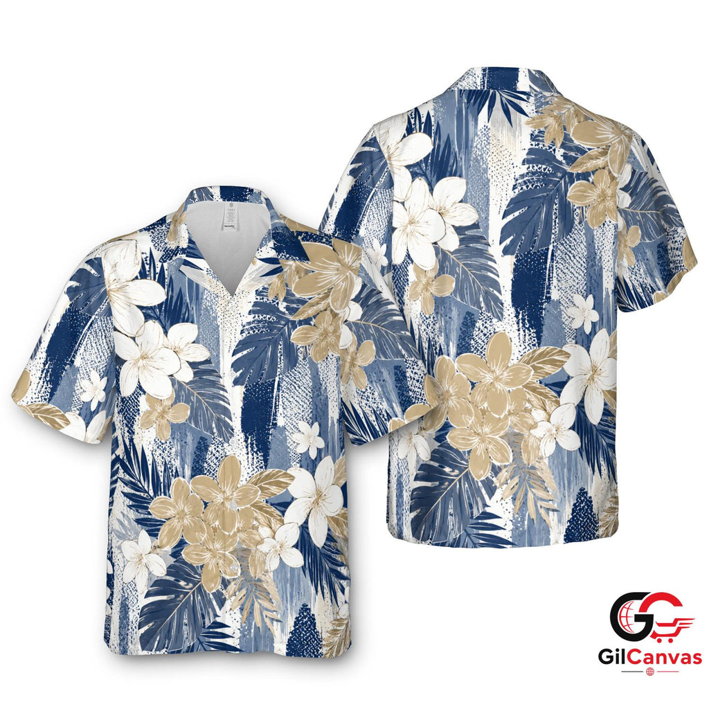 Floral Print Tee Hawaiian Shirt Summer Vibes Unisex Beachwear Tropical Vibe