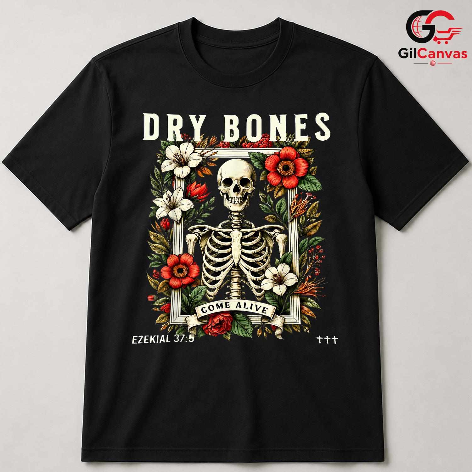 Floral Skeleton Fall Tee Shirt Unisex Spooky Halloween Event Gift For Adults