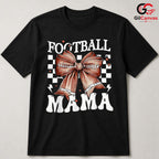 Football Mama Game Day T-Shirt Unisex Cute Retro Checkered Sports Fan Gift