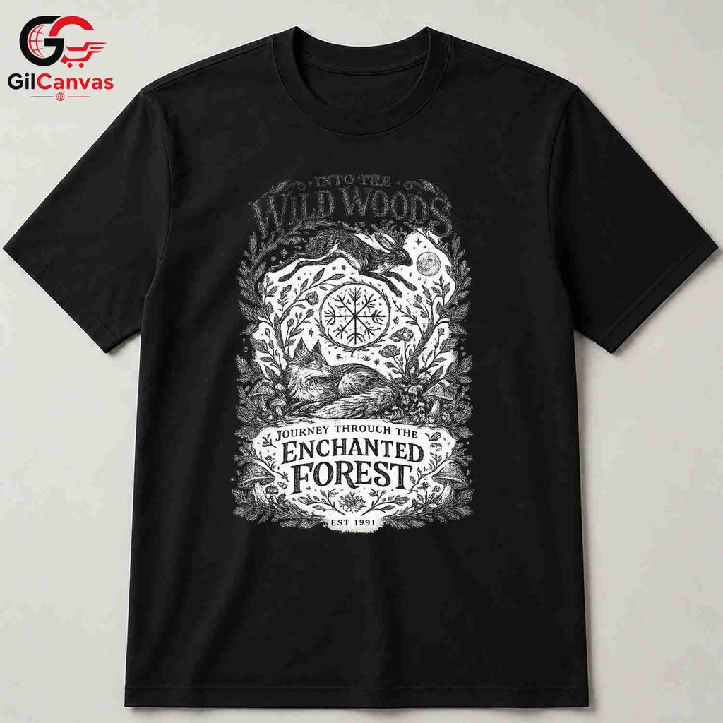 Forest Animal T-Shirt Men Women Outdoor Enthusiast Nature Graphic Apparel Tee