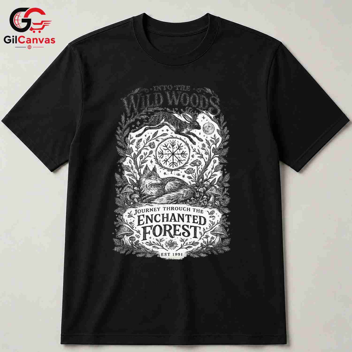 Forest Animal T-Shirt Men Women Outdoor Enthusiast Nature Graphic Apparel Tee