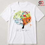 Four Seasons Tree Nature T-Shirt Unisex Vibrant Colorful Growth Artistic Gift