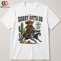 Frog Cowboy Raccoon T-Shirt Humorous Animal Graphic Perfect Unisex Gift Tee