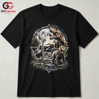 Fun Dinosaur Halloween T-Shirt Unisex TRex Triceratops Party Gift Kids Graphic