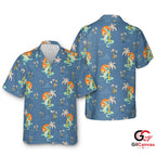 Fun Dinosaur Tee Hawaiian Shirt For Summer Parties Unisex Tropical Outfit