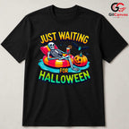Fun Skeleton Pumpkin Tee Shirt Unisex Cute Halloween Party Gift Idea For Kids