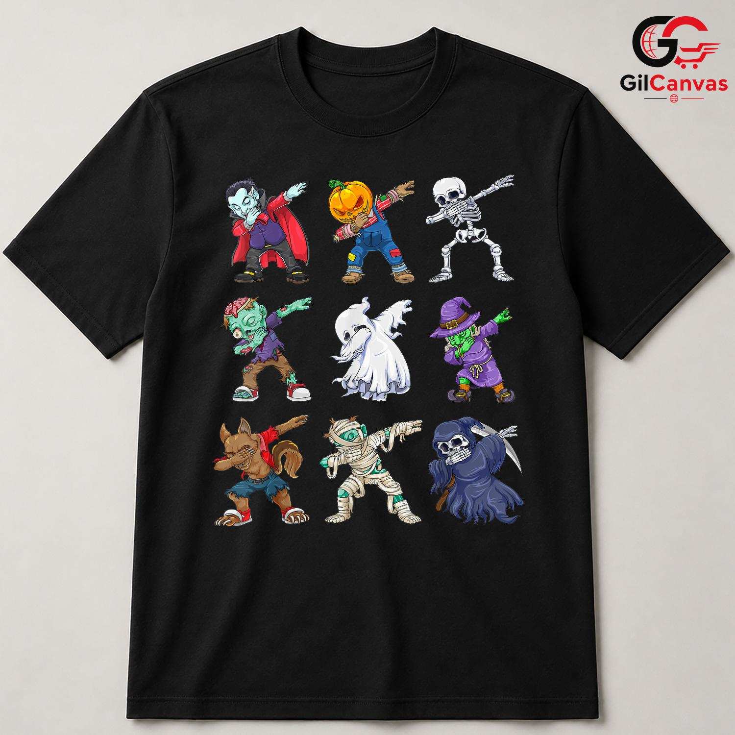 Fun Spooky Monster Fall T-Shirt Unisex Cute Halloween Party Gift Kids Adults