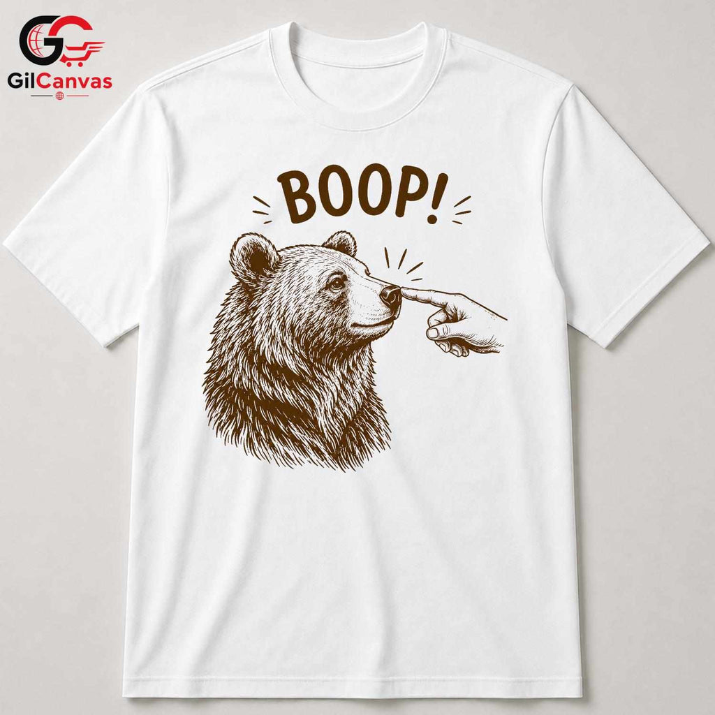 Funny Bear Boop T-Shirt Cute Animal Lover Occasion Gift Men Women Graphic Tee