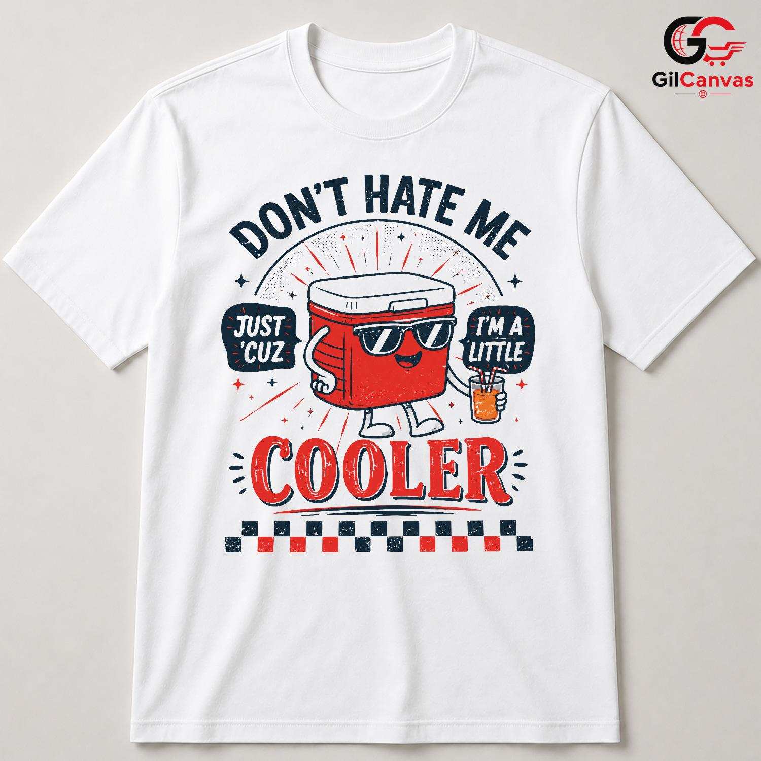 Funny Cooler Character T-Shirt Summer Event Humor Graphic Unisex Tee Gift