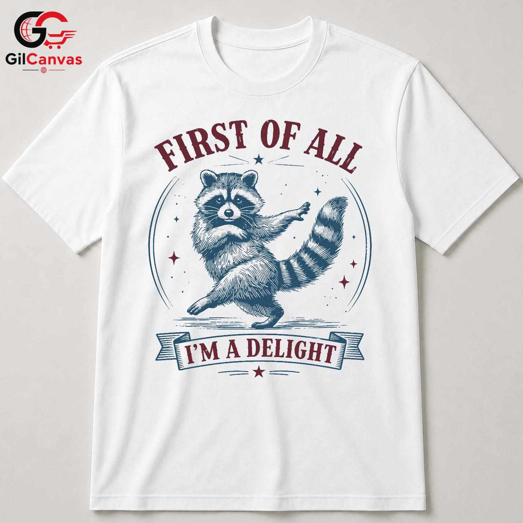Funny Dancing Raccoon T-Shirt Unisex Animal Lover Seasonal Cute Graphic Gift Tee