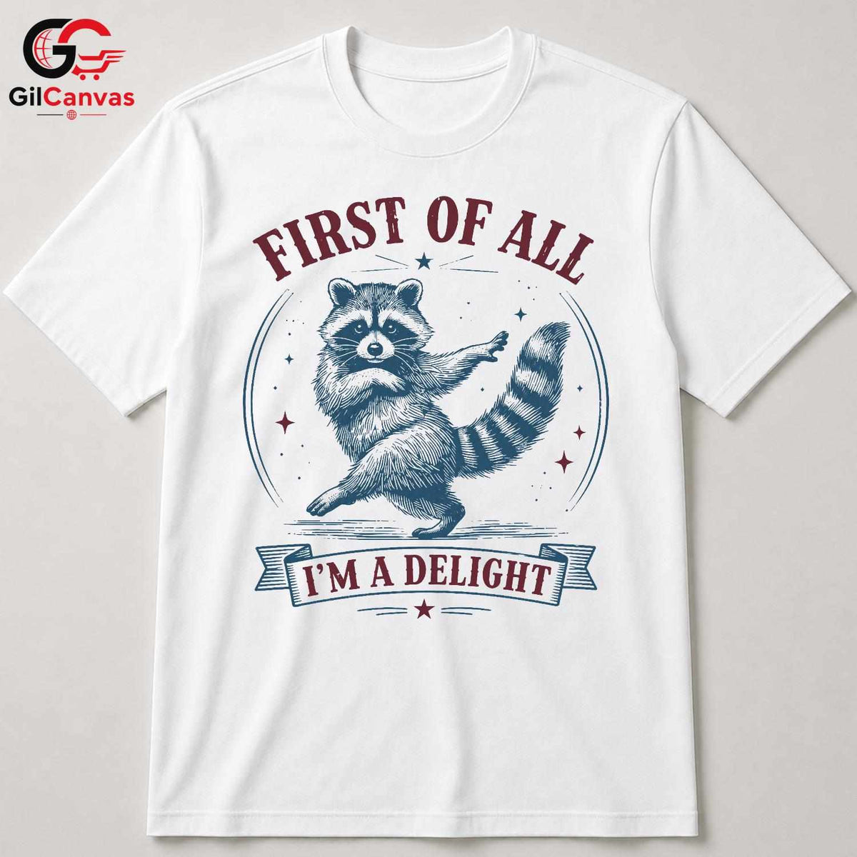 Funny Dancing Raccoon T-Shirt Unisex Animal Lover Seasonal Cute Graphic Gift Tee
