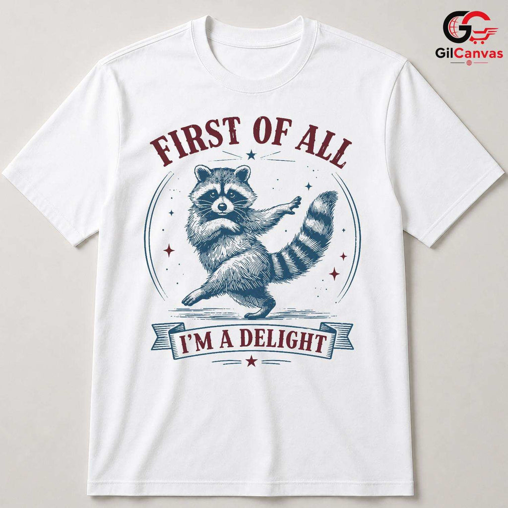 Funny Dancing Raccoon T-Shirt Unisex Animal Lover Seasonal Cute Graphic Gift Tee