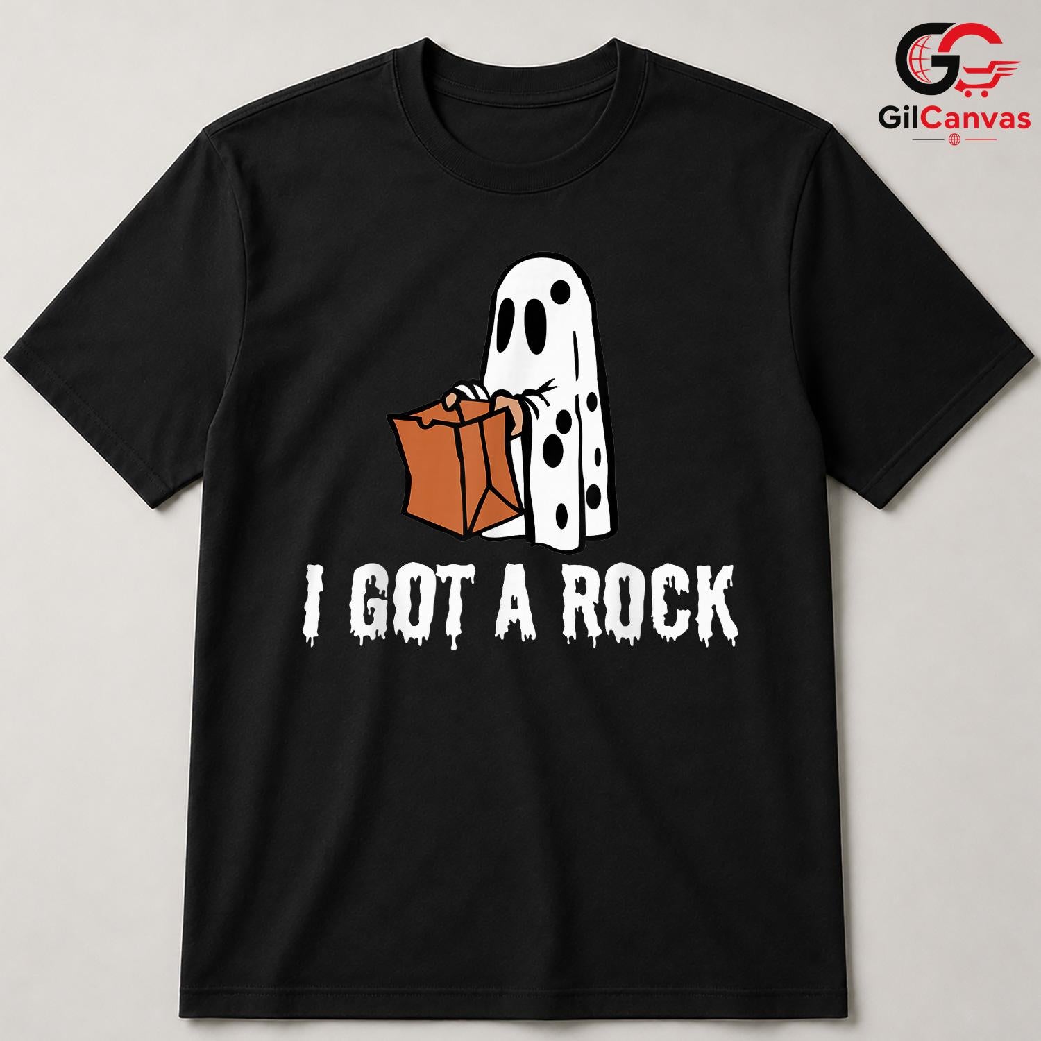 Funny Ghost Rock Hand Tee Shirt Unisex Spooky Halloween Party Gift Kids Adults