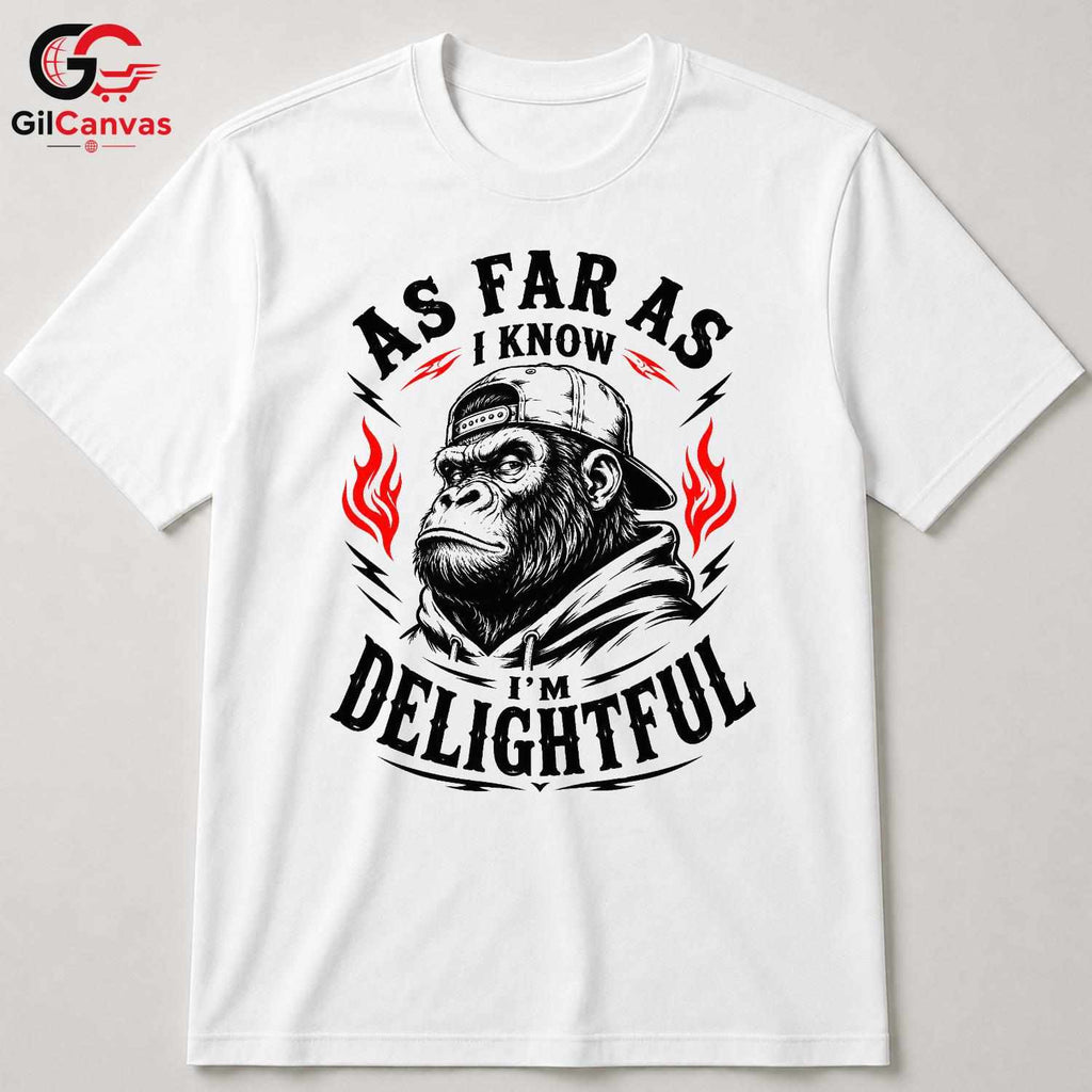 Funny Gorilla Graphic T-Shirt Unisex Birthday Celebration Primate Lover Fun Tee