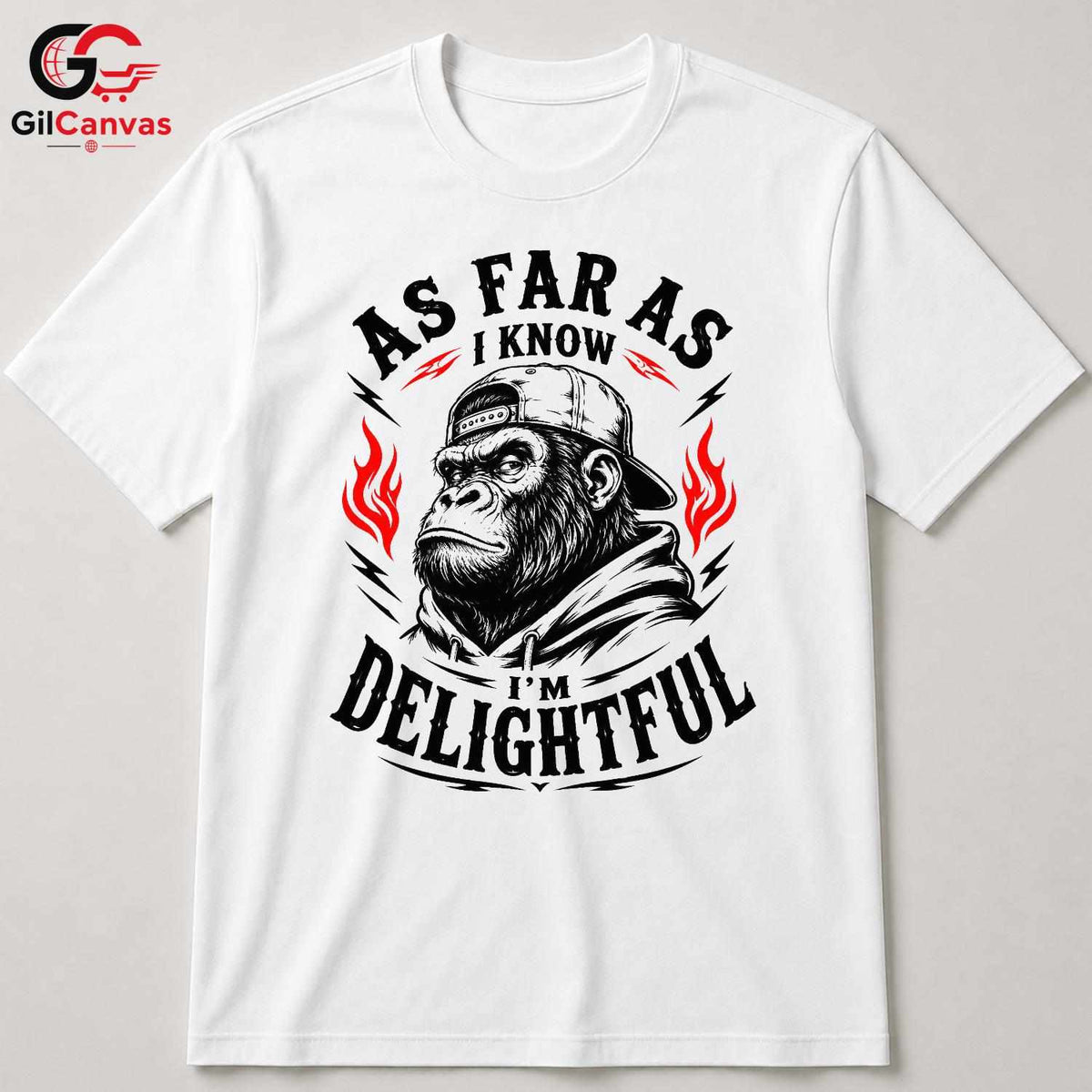 Funny Gorilla Graphic T-Shirt Unisex Birthday Celebration Primate Lover Fun Tee