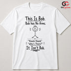 Funny Knock Knock Joke T-Shirt Stick Figure Humor Gag Unisex Graphic Apparel Tee