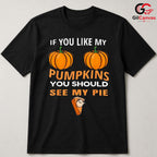 Funny Pumpkin Pie T-Shirt Unisex Halloween Fall Dessert Gift Adults Teens