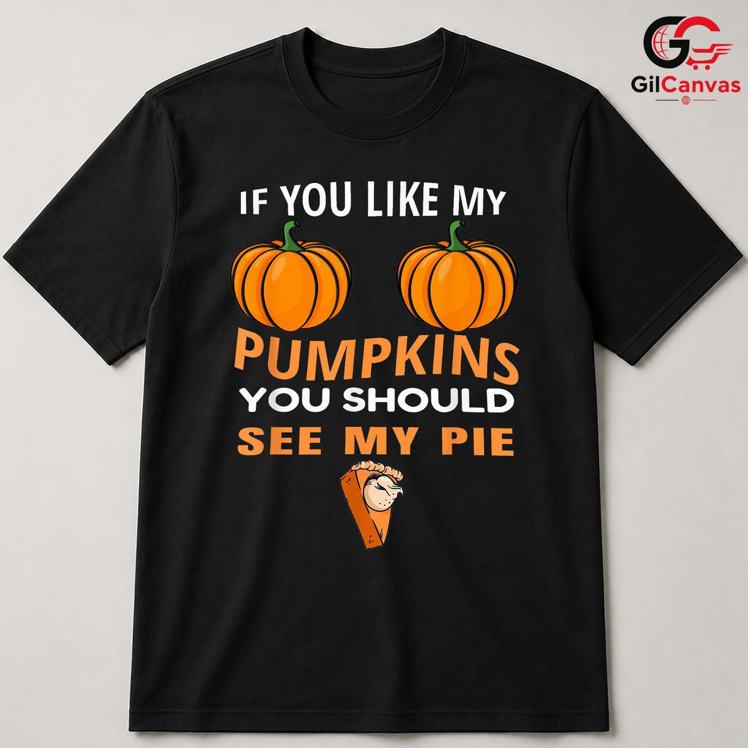 Funny Pumpkin Pie T-Shirt Unisex Halloween Fall Dessert Gift Adults Teens