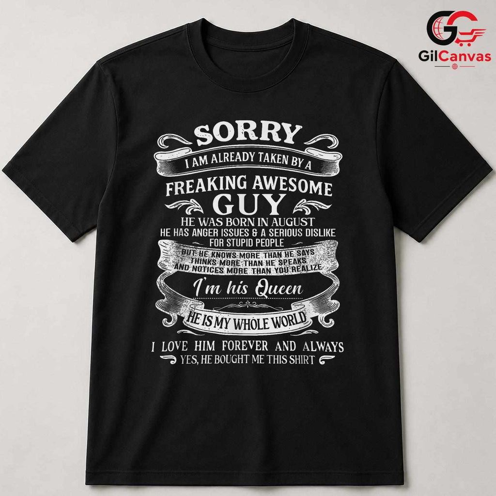 Funny Sorry From Him Tee Shirt Unisex Couples Humor Birthday Gift For Her