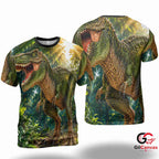 Funny T-Rex Dino 3D T-Shirt, Unisex Nature Graphic Tee Gift For Dinosaur Fans