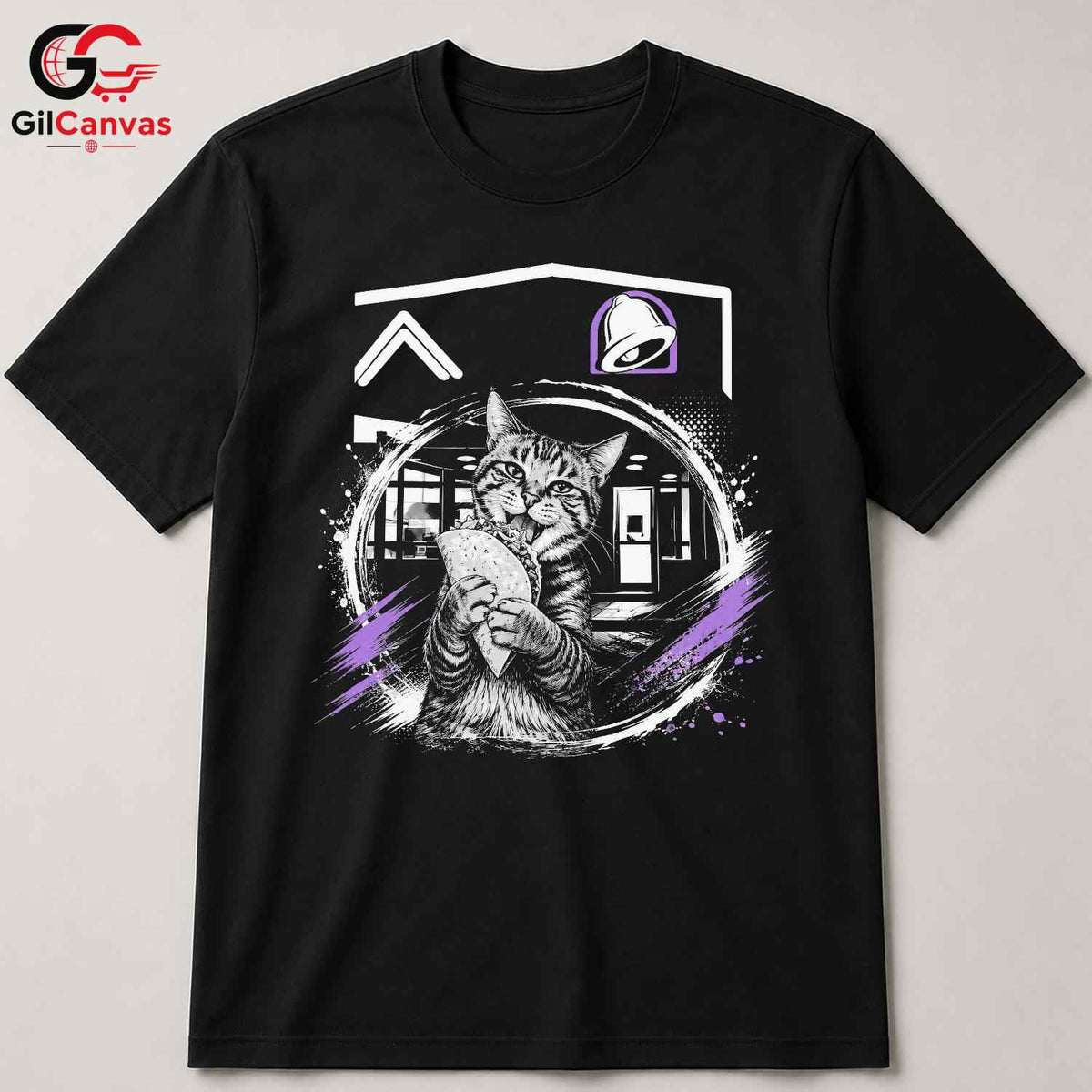 Funny Taco Cat Foodie T-Shirt Men Women Cute Animal Lover Gift Humorous Graphic