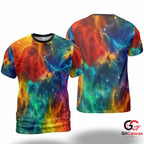 Galaxy Space 3D T-Shirt, Colorful Unisex Astronomy Tee Gift For Casual Outfits