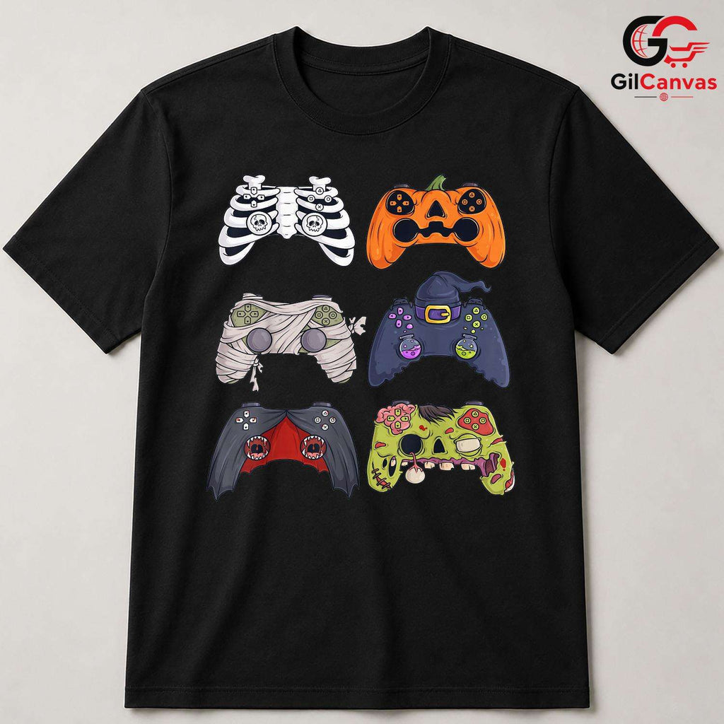 Gaming Controller Spooky T-Shirt Unisex Fun Halloween Gamer Gift Idea For Kids
