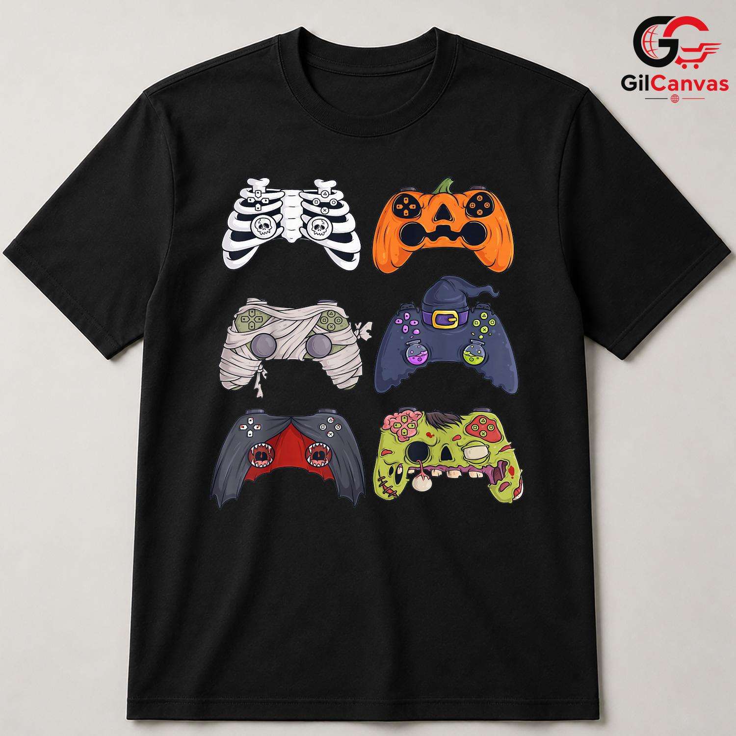 Gaming Controller Spooky T-Shirt Unisex Fun Halloween Gamer Gift Idea For Kids