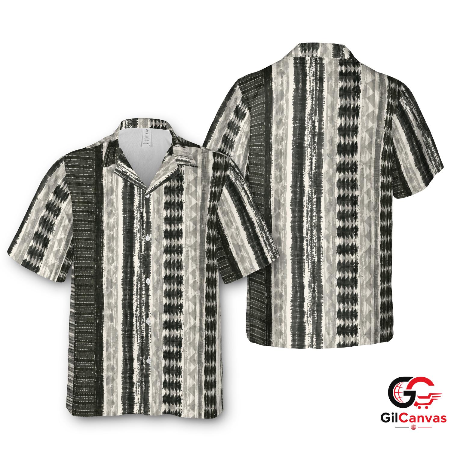 Geometric Print Hawaiian Shirt For Unisex Summer Vacation Tropical Apparel