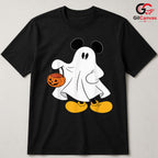 Ghost Cartoon Mouse Tee Shirt Unisex Fun Halloween Costume Gift Idea For Kids